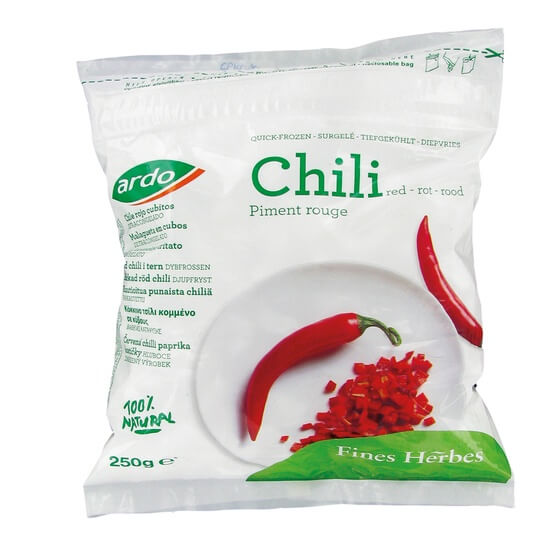 Chili rot gehackt TK 250g Ardo