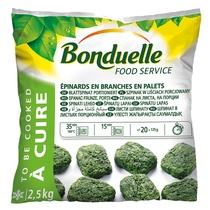 Blattspinat portioniert TK 2,5Kg Bonduelle