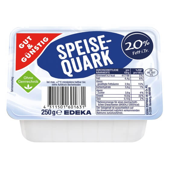 Speisequark 20% Fett 250g G&G
