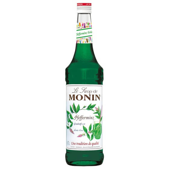 Sirup Pfefferminz grün 0,7l Glas Pfandfrei Monin