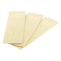 Bestecktaschen creme inkl. farb. Bistro Servie. 100St. PS
