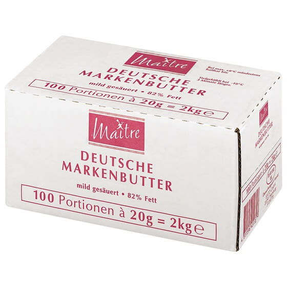 Portionsbutter 100x20g Alueinwickler Maitre