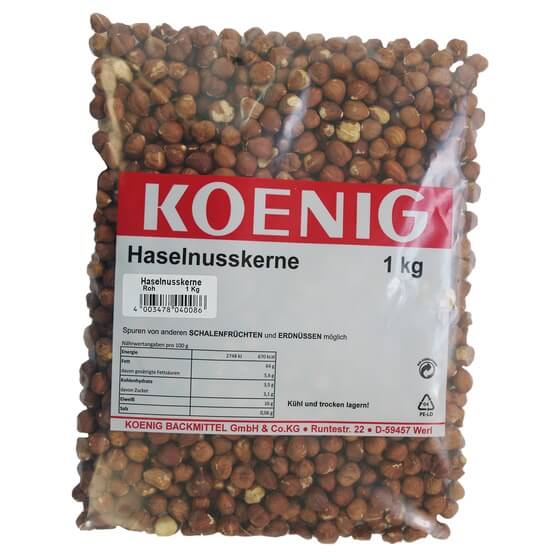 Haselnusskerne roh 1kg Koenig