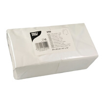 Servietten weiß 2-lagig 1/4-Falz 24x24cm 250 Stück PapStar