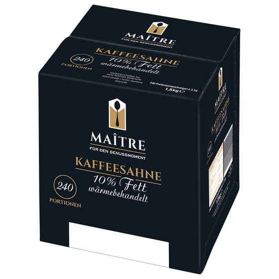 Kaffeesahne 10% 240x7,5g Maitre