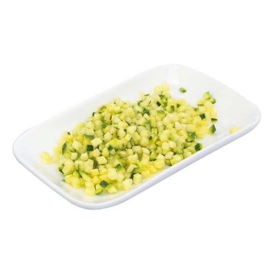 Zucchini küchenfertig geschnitten "Brunoise" 2,5kg Funken