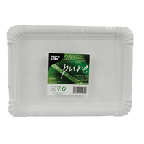 Teller Pappe "pure" eckig weiss 16,5x23cm 250St Papstar