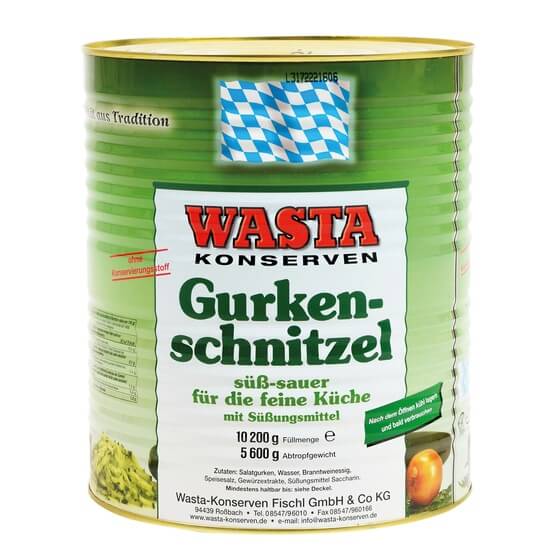 Schnitzelgurken 10,2kg/5,6kg Wasta