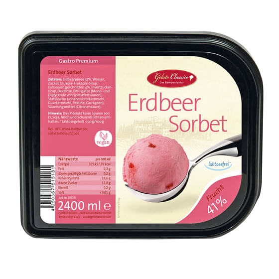 Erdbeer Sorbet 2,4l Gelato