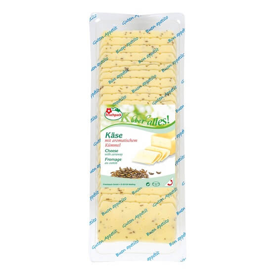 Käsescheiben Kümmel 55% F.i.Tr. gefächert 500g Frischpack