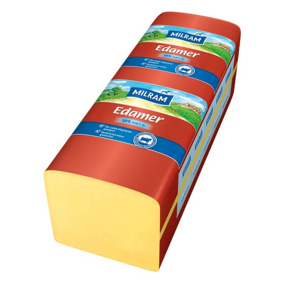 Edamer 30% F.i.Tr. Brotform/eckig rindenlos ca. 3,0Kg Milram
