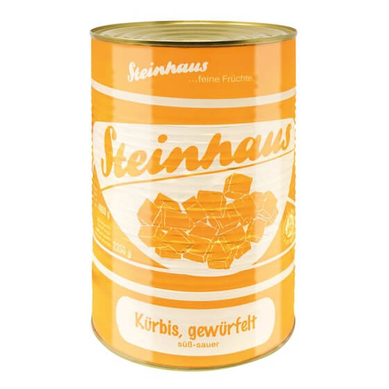 Kürbis gewürfelt 4kg/2,35kg Steinhaus