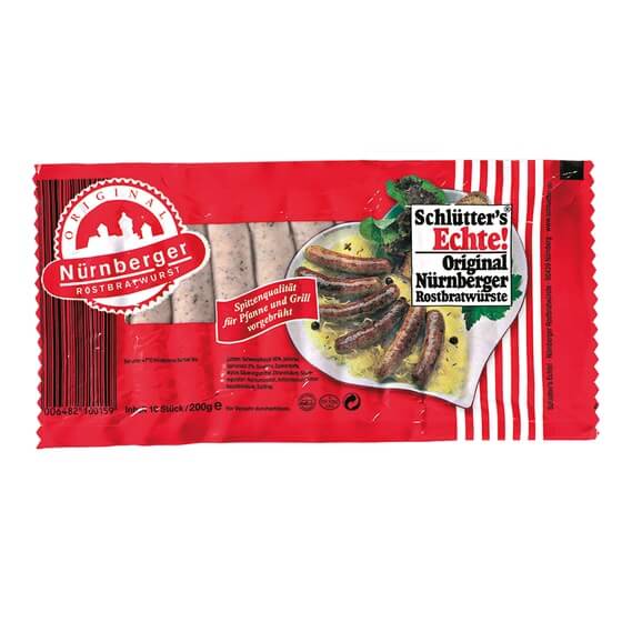 Nürnberger Rostbratwurst(Schwein)Kal.18/20 10x20g