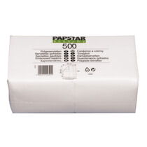 Servietten weiss 1-lagig 1/4-Falz 33cmx33cm 500 St PapStar