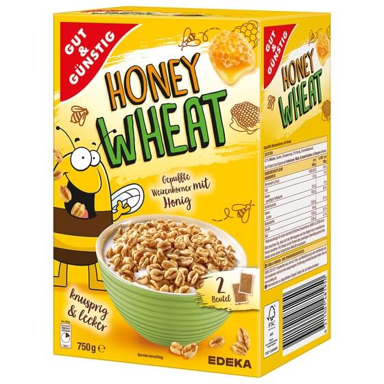 Honey Wheat(gepuffte Weizenkost)2x375g G&G