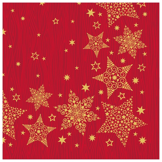 Servietten Christmas Shine 3-lagig 1/4 Falz 40x40cm 50 St PS