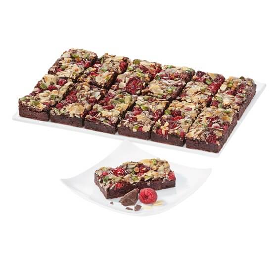 Himbeer-Brownie glutenfrei geschnitten 12 Port. TK 1,15kg