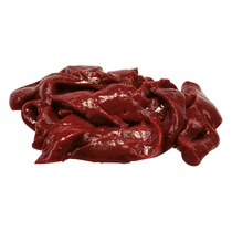 Rinderleber ohne Haut roh,geschnetzelt ca.1kg