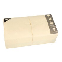 Servietten creme 3-lagig 1/4-Falz 40x40cm 250St PapStar