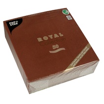 Servietten Royal braun 1/4-Falz 40x40cm 50St PapStar