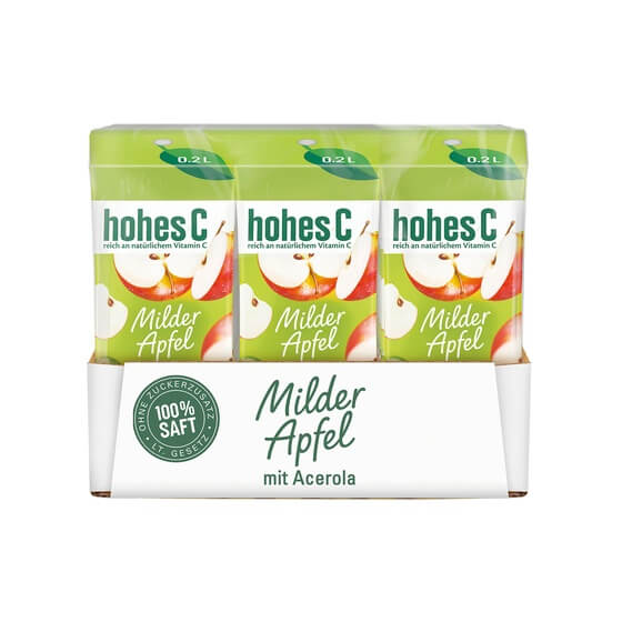 Hohes C Milder Apfelsaft 3x0,2ltr. Eckes-Granini