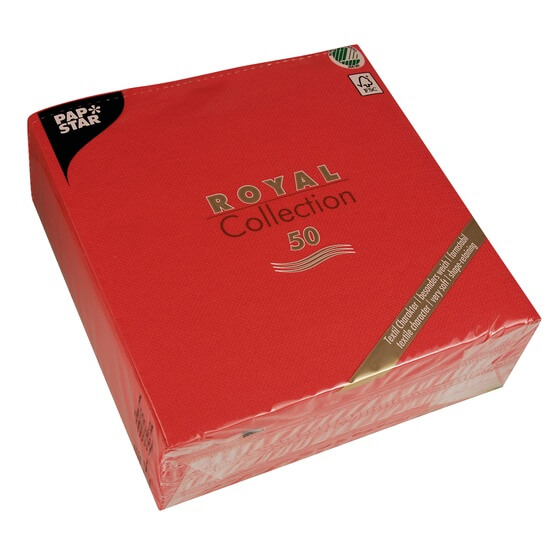 Servietten Royal rot 1/4-Falz 40x40cm 50St PapStar