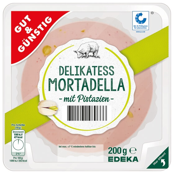 Mortadella(Schwein)mit Pistazien geschn. 200g G&G