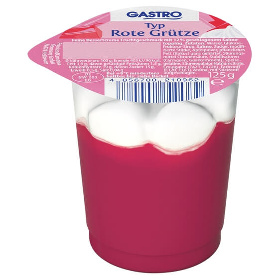 Rote Grütze mit Sahne 24x125g Campina