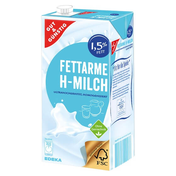 H-Milch 1,5% Fett 1l G&G