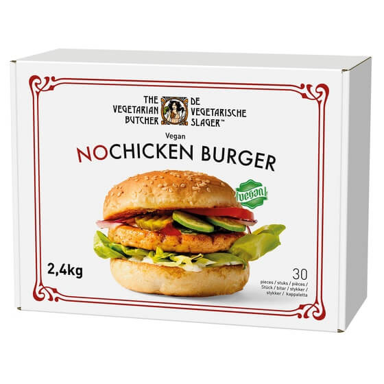 No Chicken Burger Veganer Burgerpatty auf Soja-Basis 30x80g