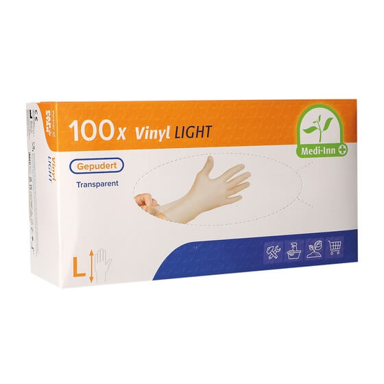 Handschuhe Vinyl 100st gepudert L