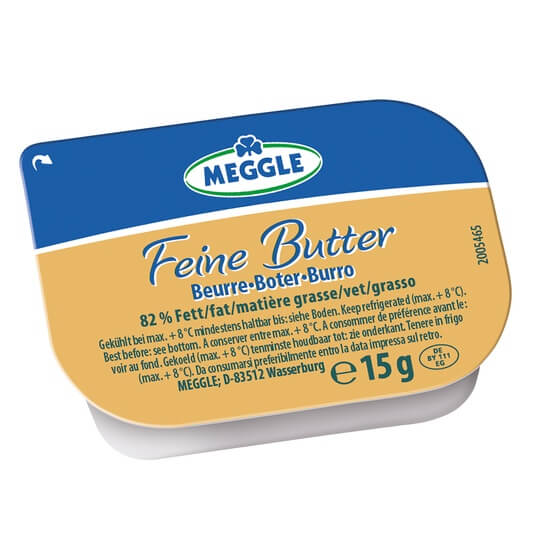 Portionsbutter 100x15g Becher Meggle