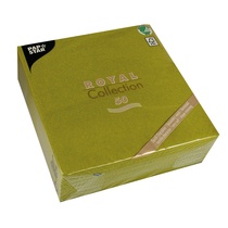 Servietten Royal olivgrün 1/4-Falz 40x40cm 50 Stück PapStar