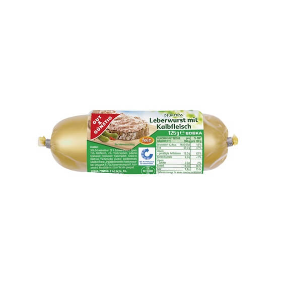 Leberwurst mit Kalbfleisch 125g G&G
