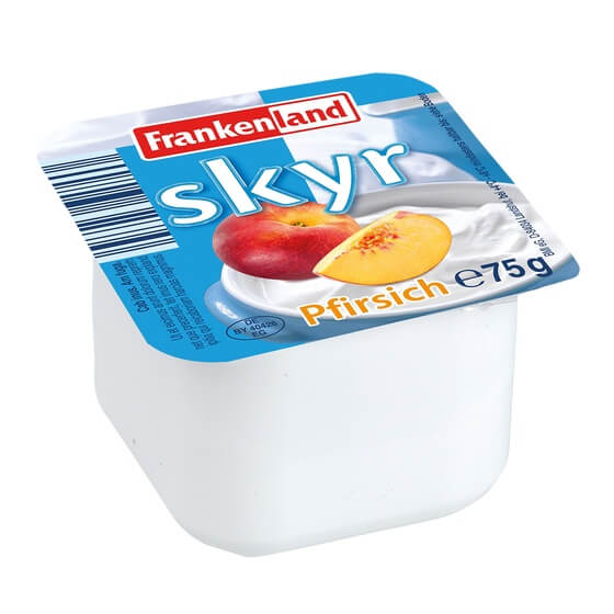 Skyr Pfirsich hoher Proteingehalt 75g Frankenland