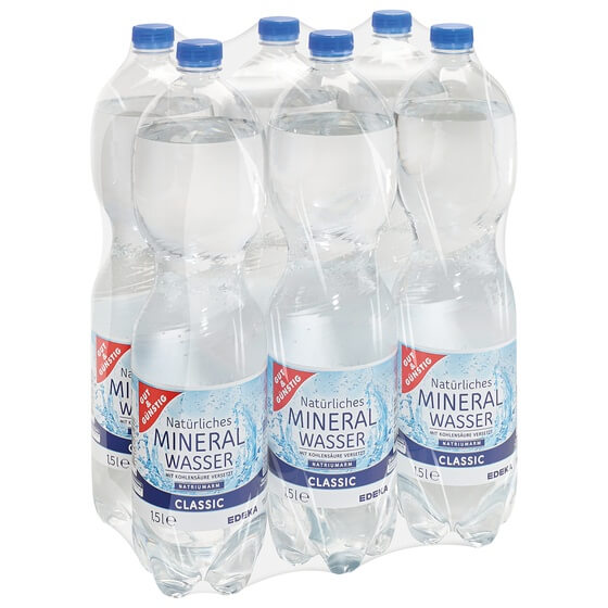 Mineralwasser Classic 6 x 1,5l PET Pfand Gut und Günstig