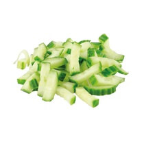 Gurken geschnitten mit Schale Stifte ca. 10mm 1kg Funken