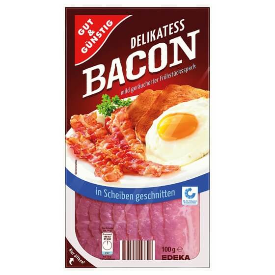 Bacon geschnitten 100g G&G