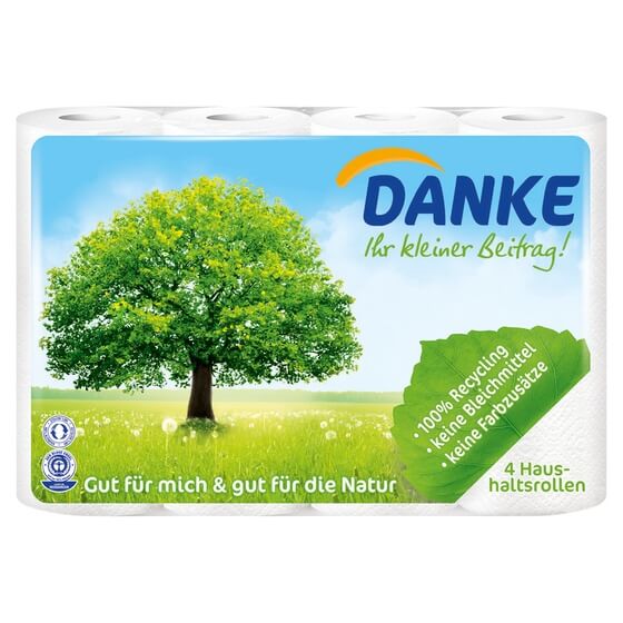 Küchentücher Recycling 4 Rollen Danke