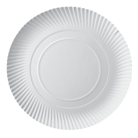 Teller, Pappe weiss "pure" rund 32x2cm 100St PapStar