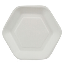 Fingerfood Teller Hexagon "pure" weiß 13x11,2cm 50St PapStar