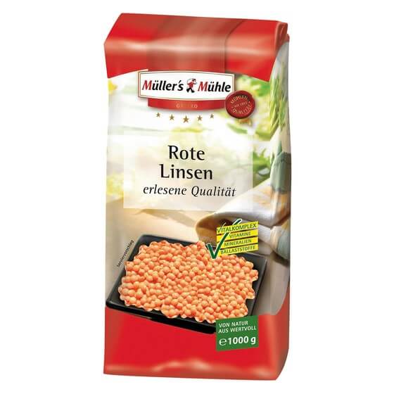 Rote Linsen 1Kg Müller´s Mühle