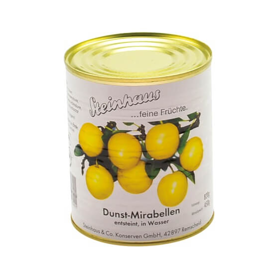 Mirabellen ohne Stein Dunstkonserve 820g/450g Steinhaus