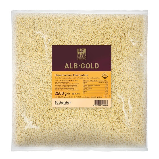 Buchstaben Suppennudeln ODZ 2,5Kg Albgold