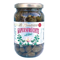 Kapernfrucht mit Stiel in Essig 350g Comtess