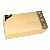 Servietten creme 1-lagig 1/4-Falz 33x33cm 500St PapStar