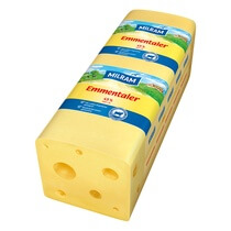 Emmentaler 45% F.i.Tr. Brotform/eckig rindenlos 3,1kg Milram