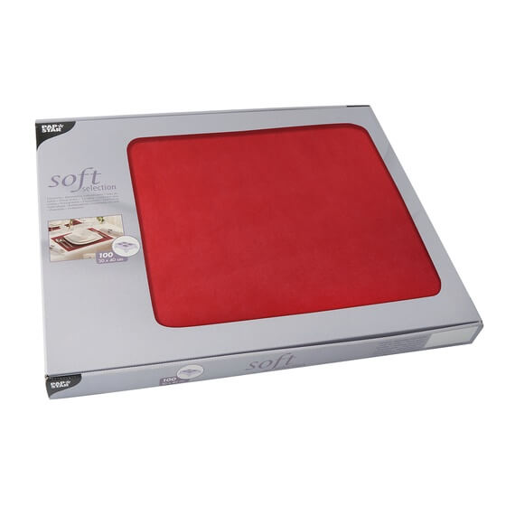 Tischsets soft selection plus rot 30x40cm 100St. PS