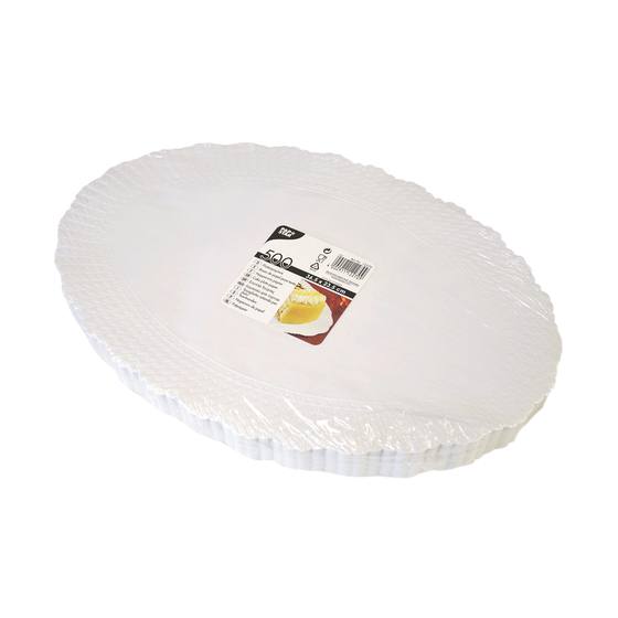 Plattenpapiere weiss oval 36,5x23,5cm 500St PapStar